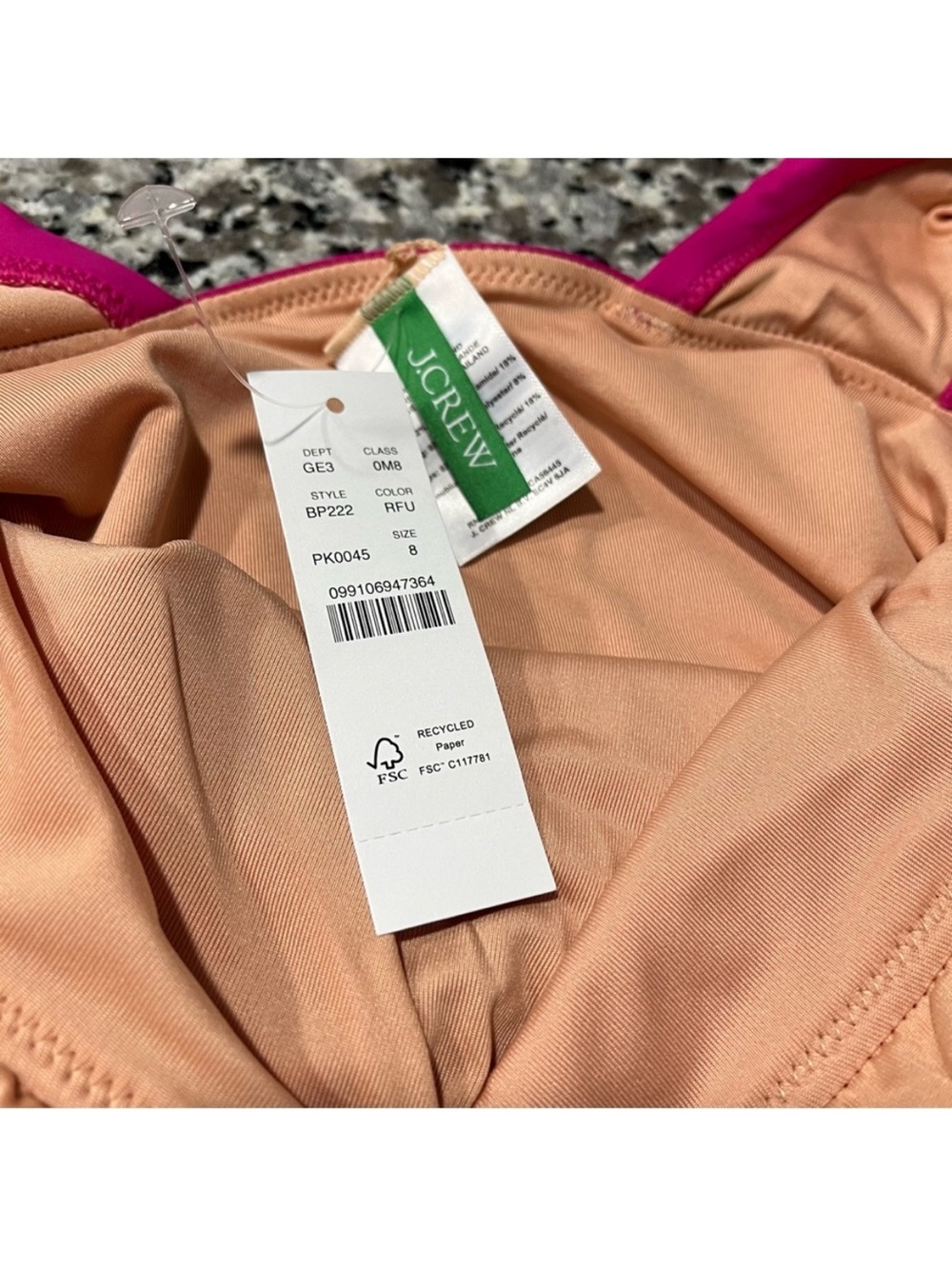 J. Crew Fuchsia Ruffle V-Neck One-Piece Swimsuit - Picture 10 of 13